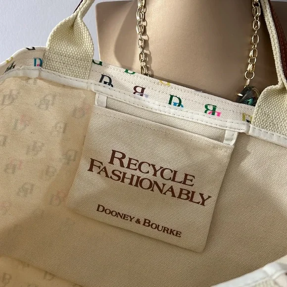 Dooney & Bourke It Medium Recycled Tote - New - Vintage - Picture 8 of 15